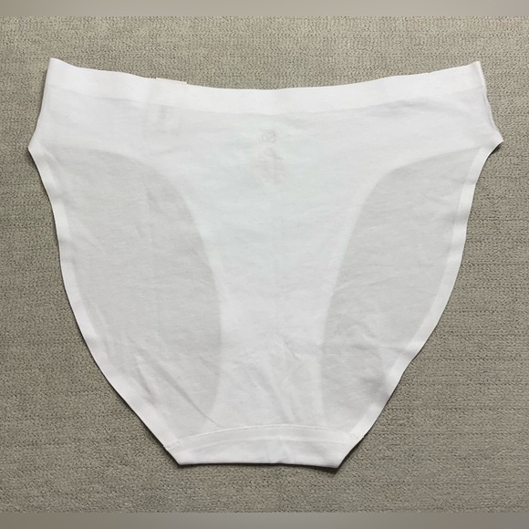 New SO Intimates Banded Stretch Cotton Bikini Panties Size XL White - Picture 2 of 2